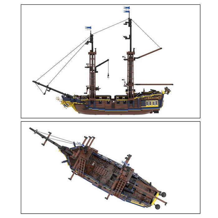 Triton Warship Model with Sails - LesDiy -