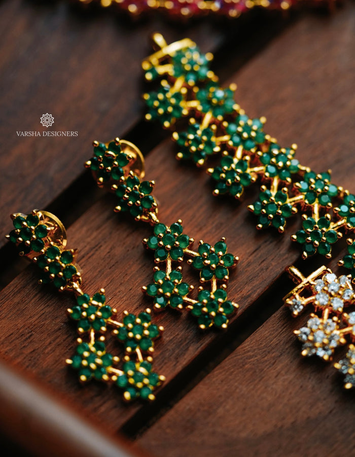 Two Layer Star Stone Necklace Set