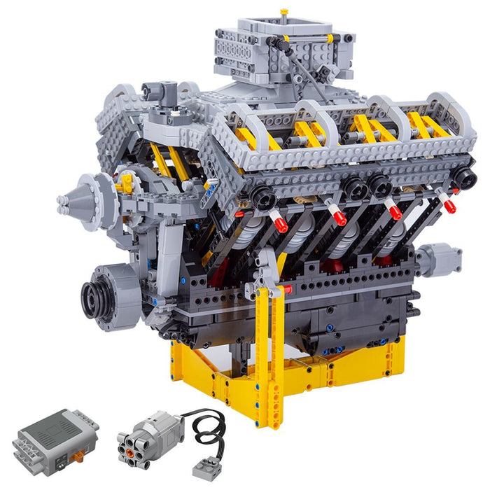 V8 Dual - valve Aspirated Engine Building Blocks - LesDiy - building blocks -