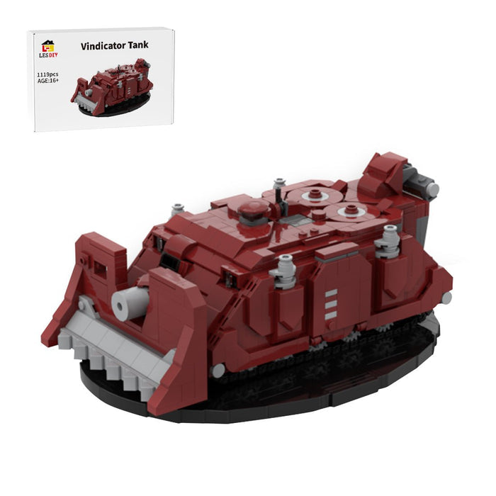 Vindicator Tank Building Blocks - LesDiy - Red