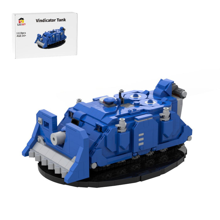 Vindicator Tank Building Blocks - LesDiy - Blue