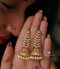 White Stone Chandelier Jhumka