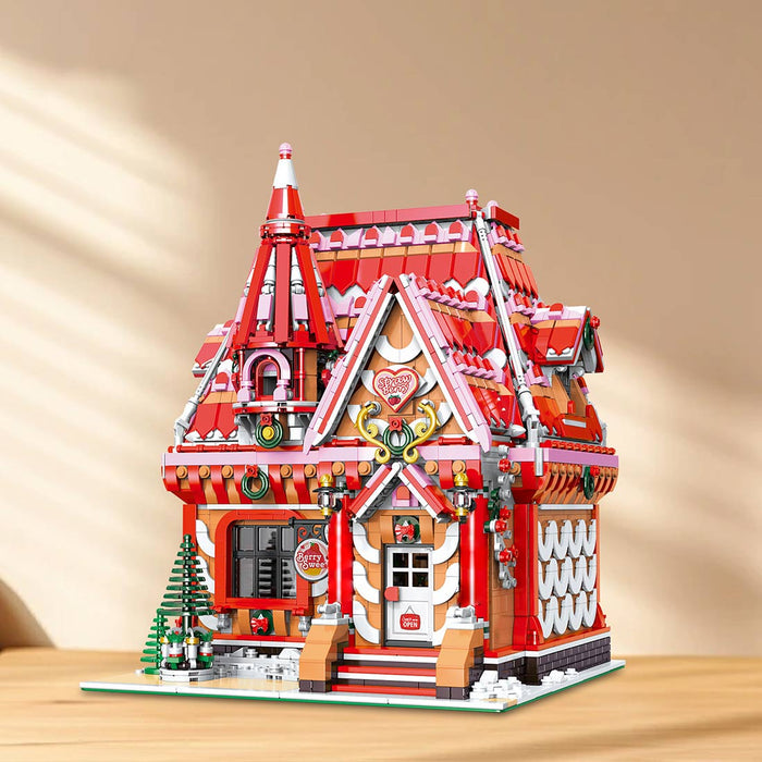 Winter Strawberry Dessert Workshop Building Blocks Set - LesDiy - MOC -
