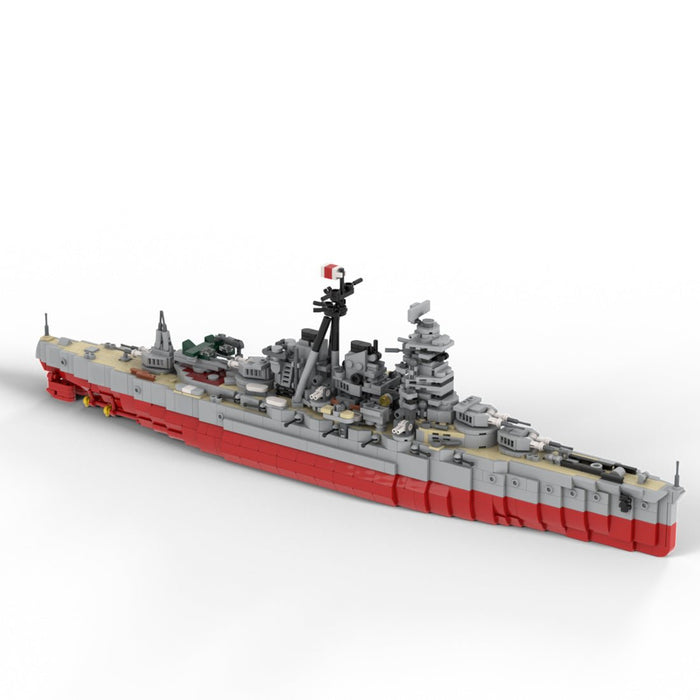 WW2 Japanese Warship Hiei Battleship DIY Military Building Blcoks - LesDiy -