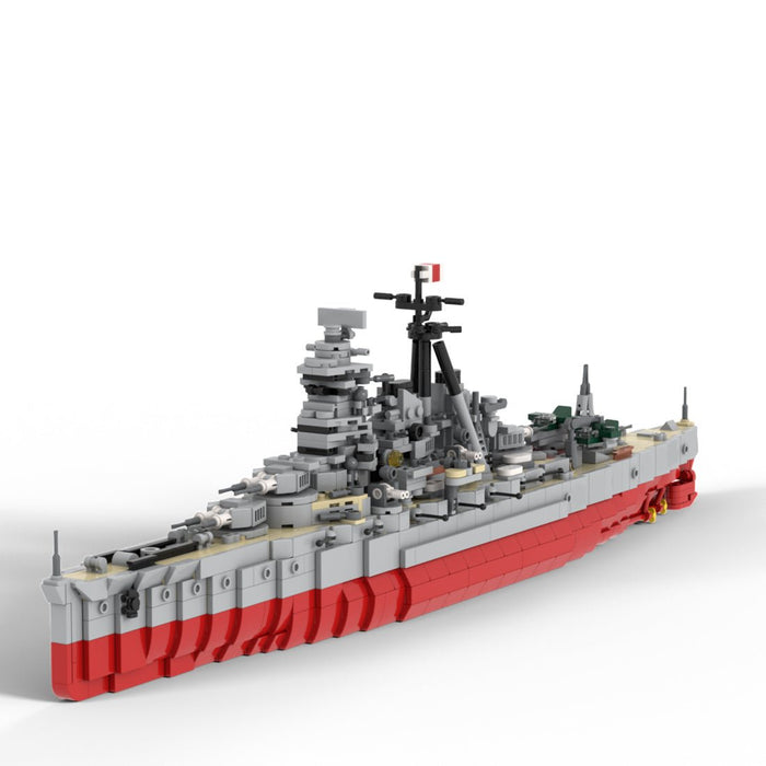 WW2 Japanese Warship Hiei Battleship DIY Military Building Blcoks - LesDiy -